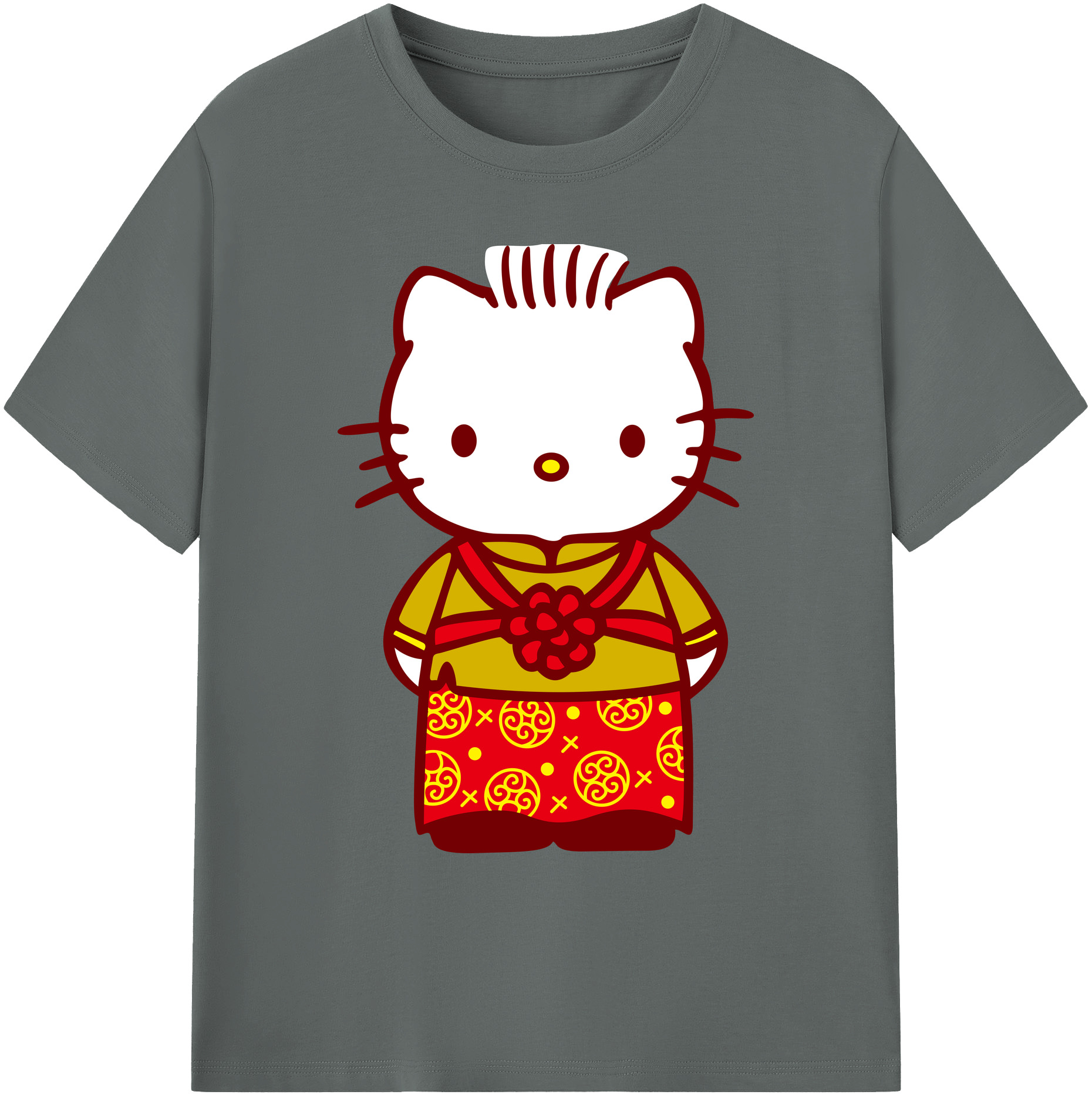 （画像用） Hello Kitty ハローキティ 綿100％ メンズ半袖Tシャツ｜肌触りやわらか＆通気性